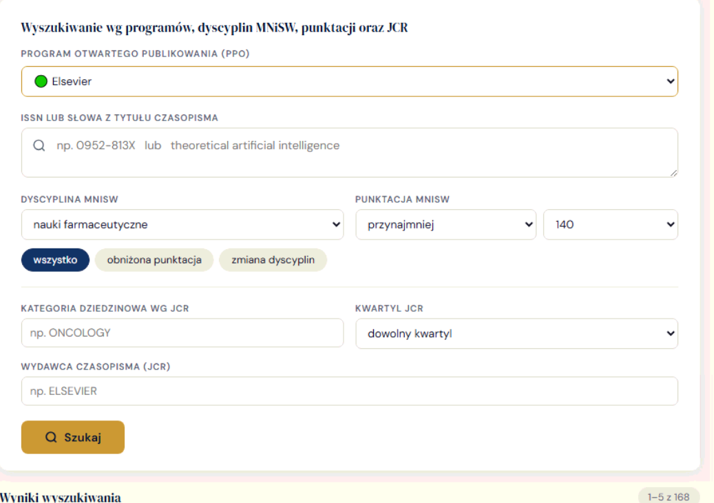 panel wyszukiwawczy